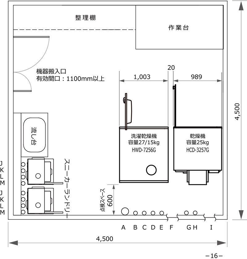 給食センター（5000食未満） 平面図