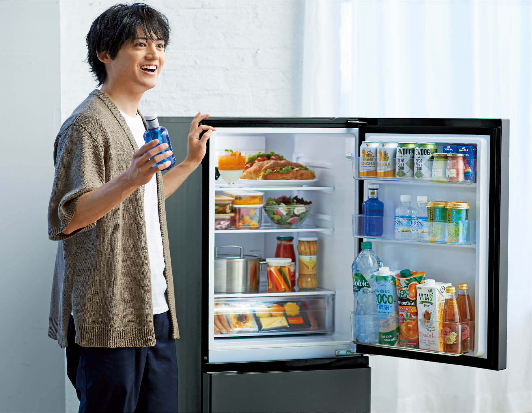 AQUA】 アクア ノンフロン 冷凍 冷蔵庫 容量126L 冷凍室46L 冷蔵室80L 