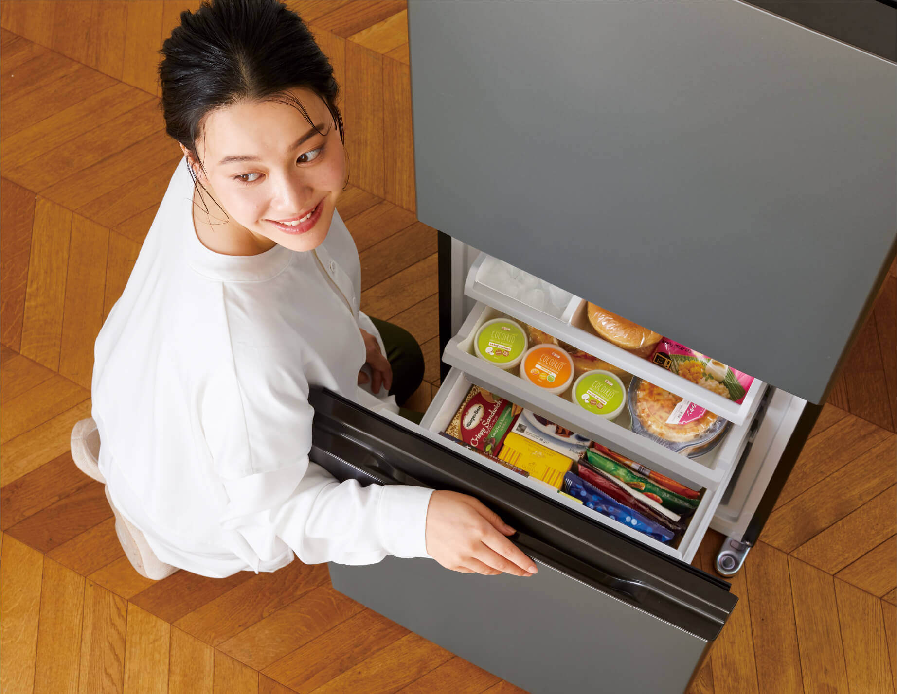 H-81【ご来店頂ける方限定】AQUAの2ドア冷凍冷蔵庫です - キッチン家電