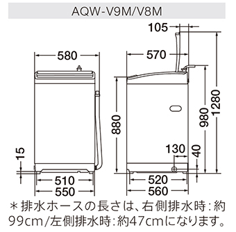 急遽値下げ！ほぼ未使用　アクア全自動洗濯機　AQW-V8M（８kg）