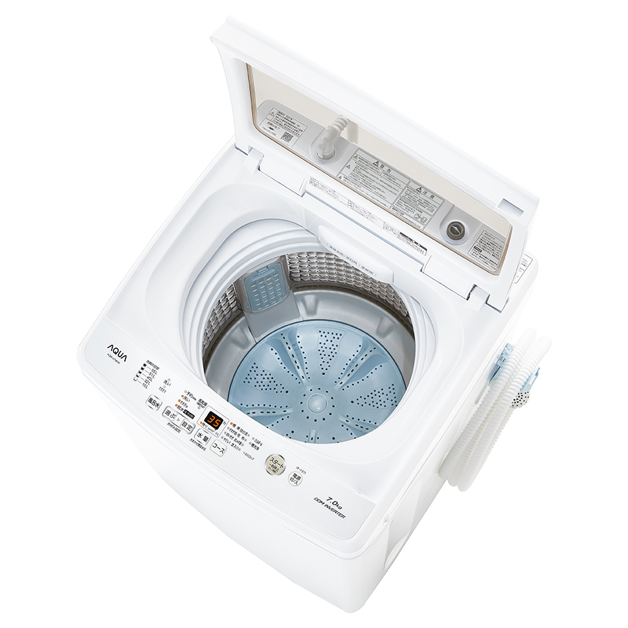 2024新款【美品】 AQUA AQW-V7M(W) WHITE 洗濯機