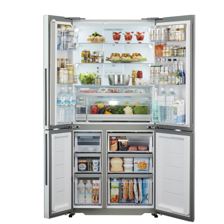 AQUA(アクア) 冷蔵庫 AQR-SBS45H フレンチドア 冷蔵庫 生活家電 家電