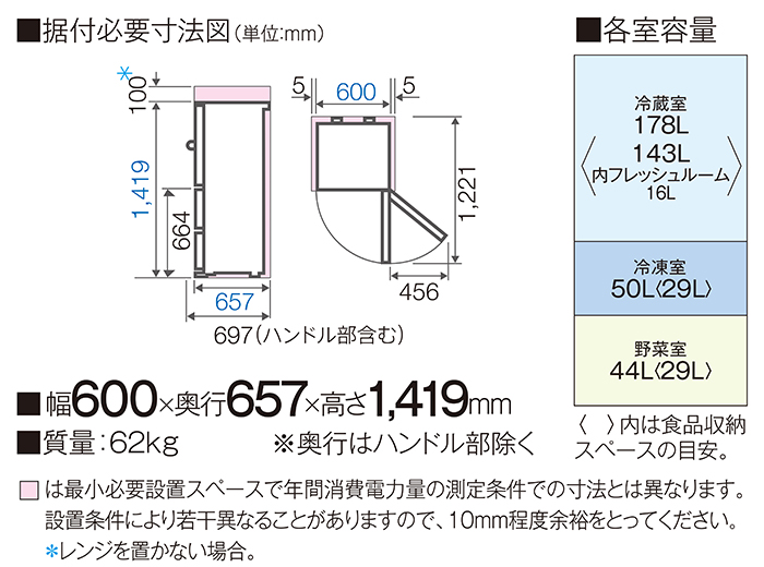 パターン アクア　冷蔵庫　AQR-27M